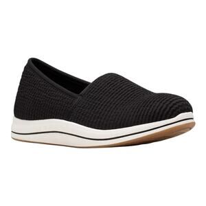 Clarks Women's Cloudsteppers Breeze Stretch Slip On Comfort Shoes Black Size 8